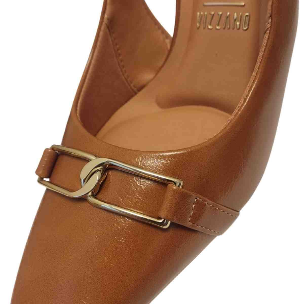 Sapato Feminino Slingback Vizzano Caramelo Marrom 6