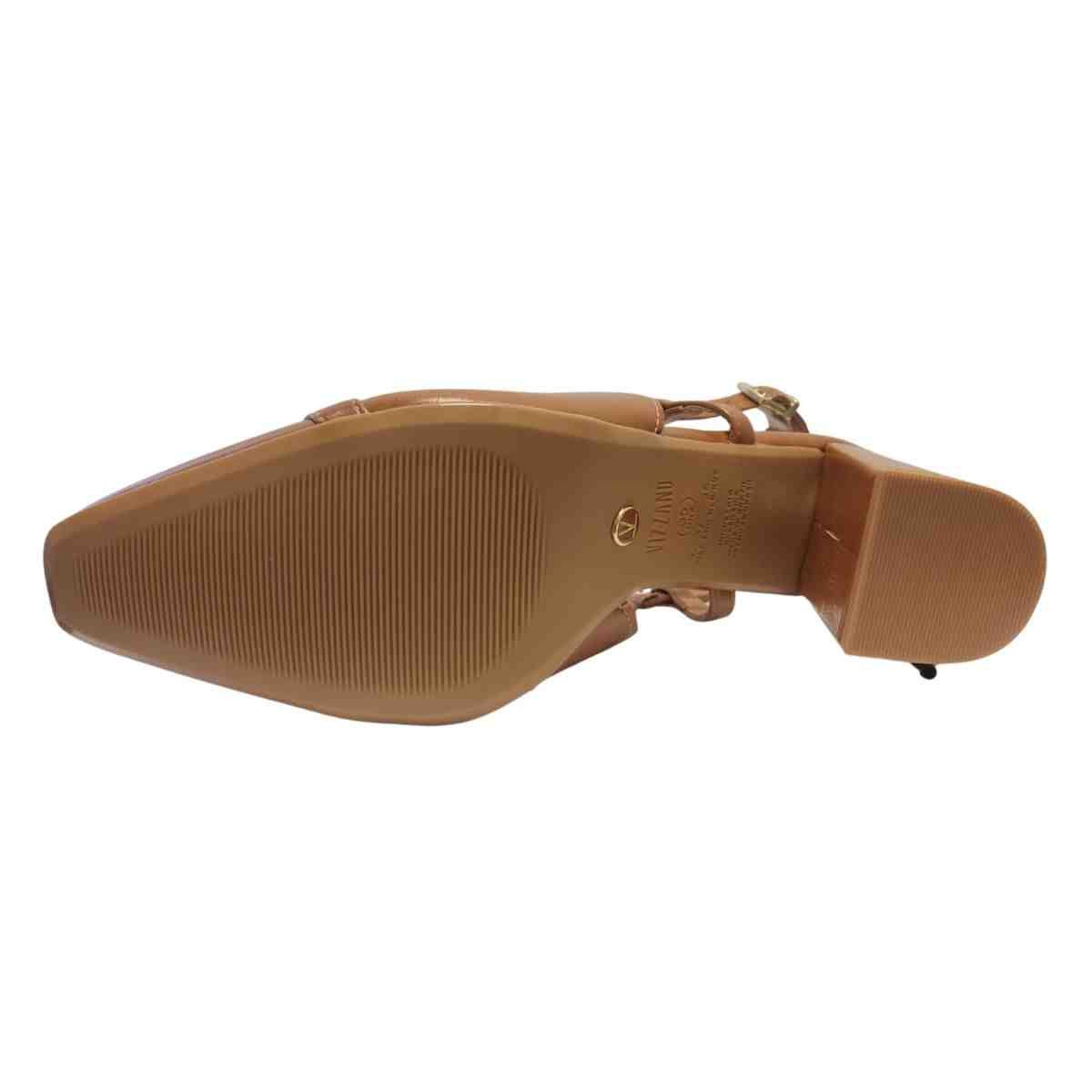 Sapato Feminino Slingback Vizzano Caramelo Marrom 7