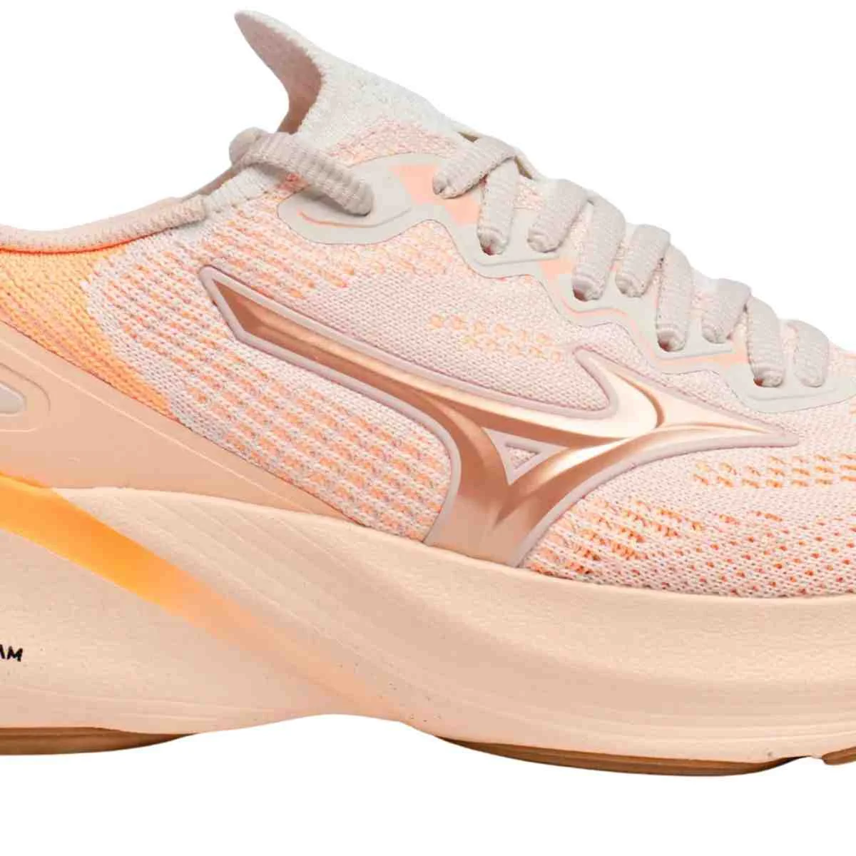 Tênis Corrida Feminino Mizuno Glow 3 Laranja Laranja/Bege 4