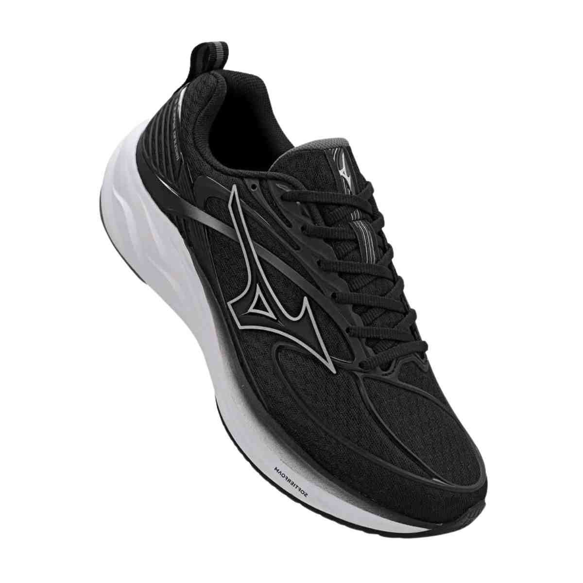 Tênis Corrida Masculino Mizuno Space 6 Preto Preto 2