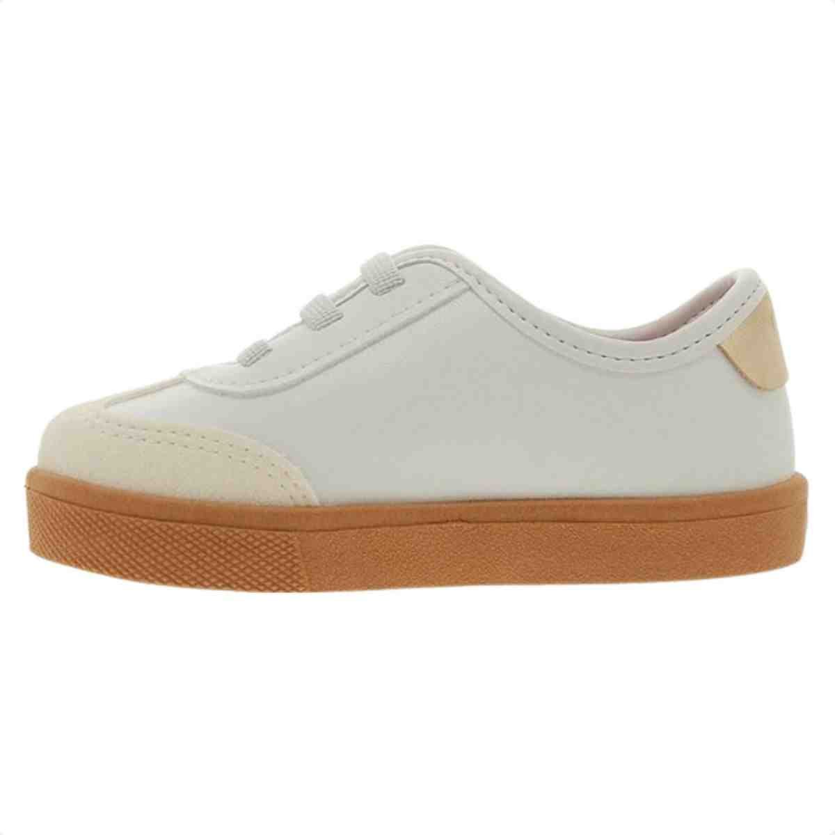 Tênis Casual Molekinha Branco Off Dourado Branco 3