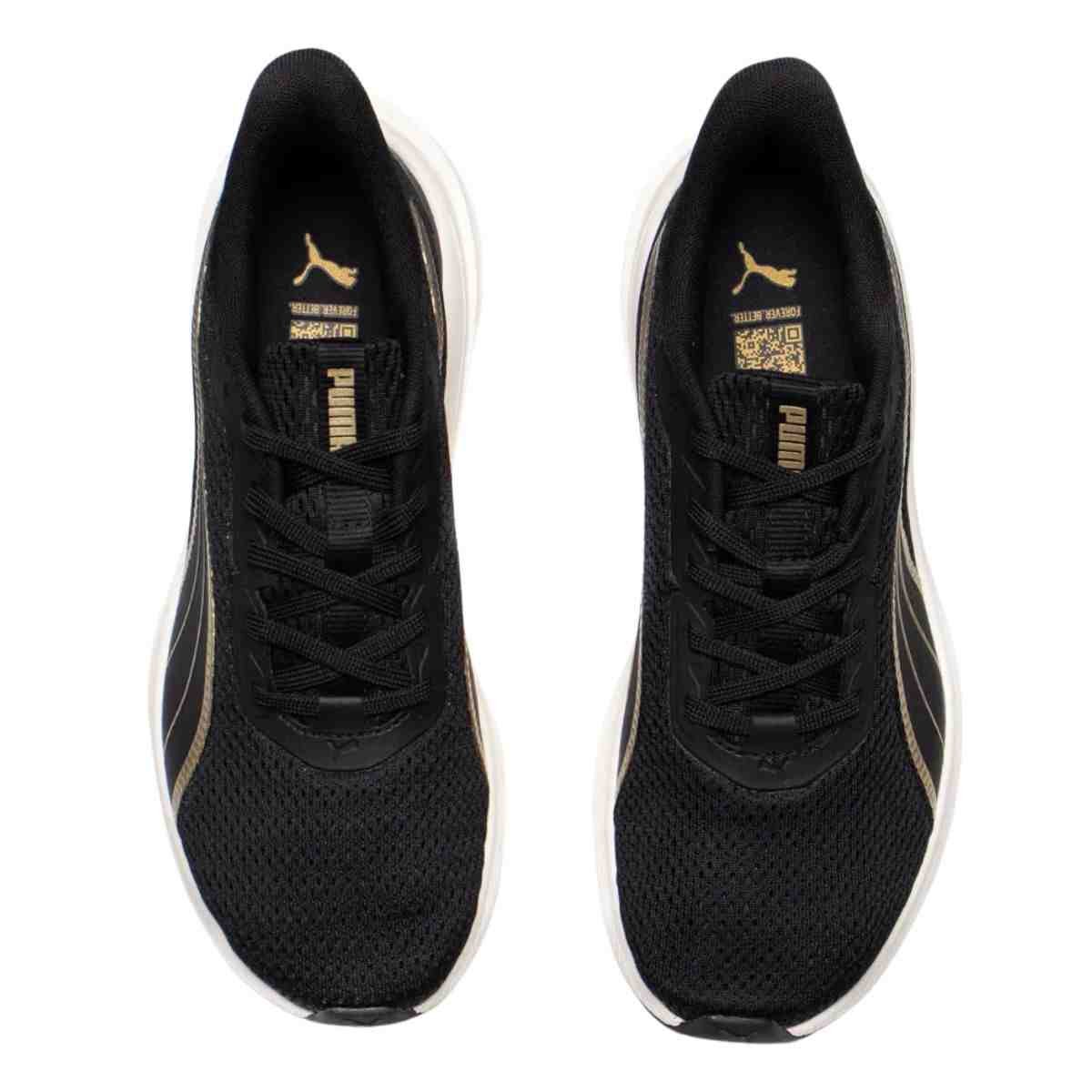 Tênis Corrida Feminino Puma Dasher Lite Preto E Dourado Preto 2