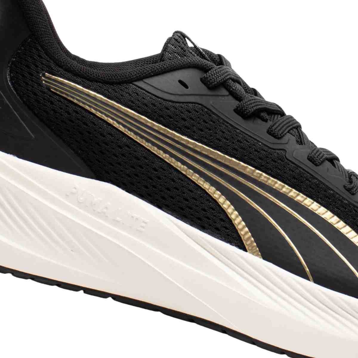 Tênis Corrida Feminino Puma Dasher Lite Preto E Dourado Preto 3