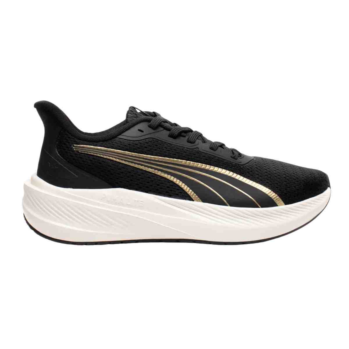 Tênis Corrida Feminino Puma Dasher Lite Preto E Dourado