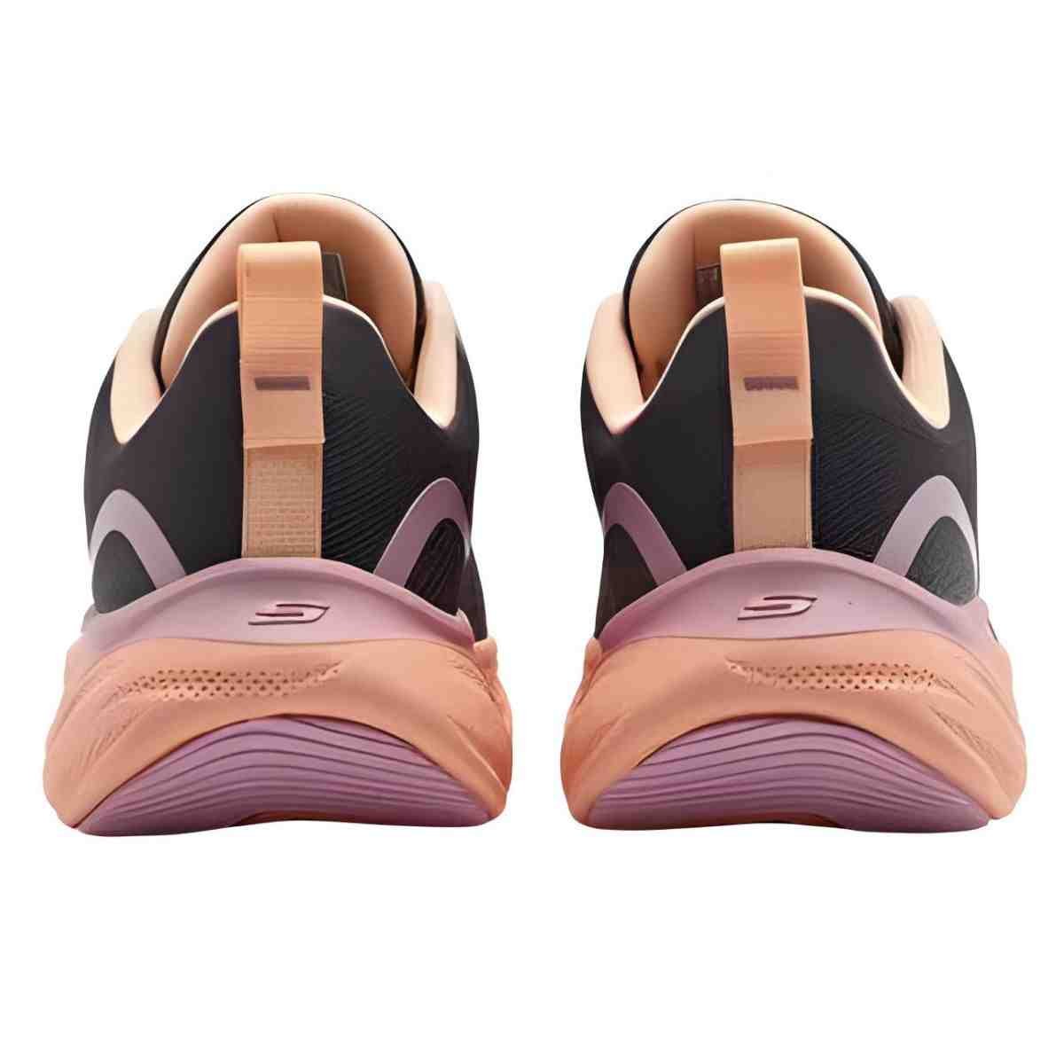 Tênis Corrida Feminino Skechers Skech Cloud Roxo E Laranja Preto 7