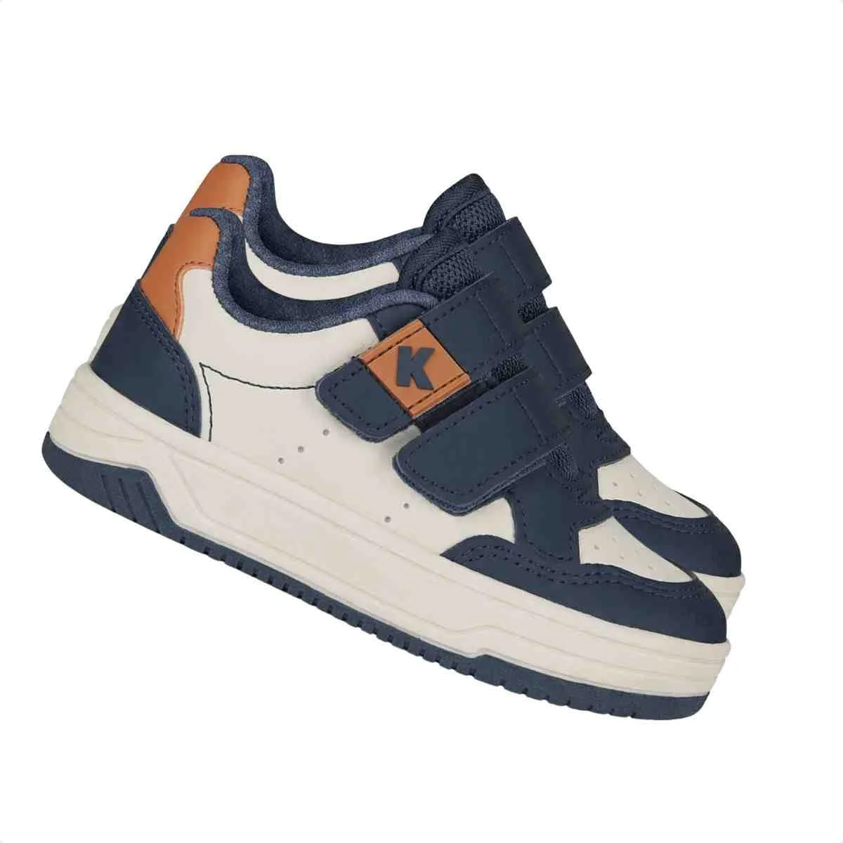 Tênis Casual Infantil Kidy  Branco Off Marinho Off White/Azul Marinho 4
