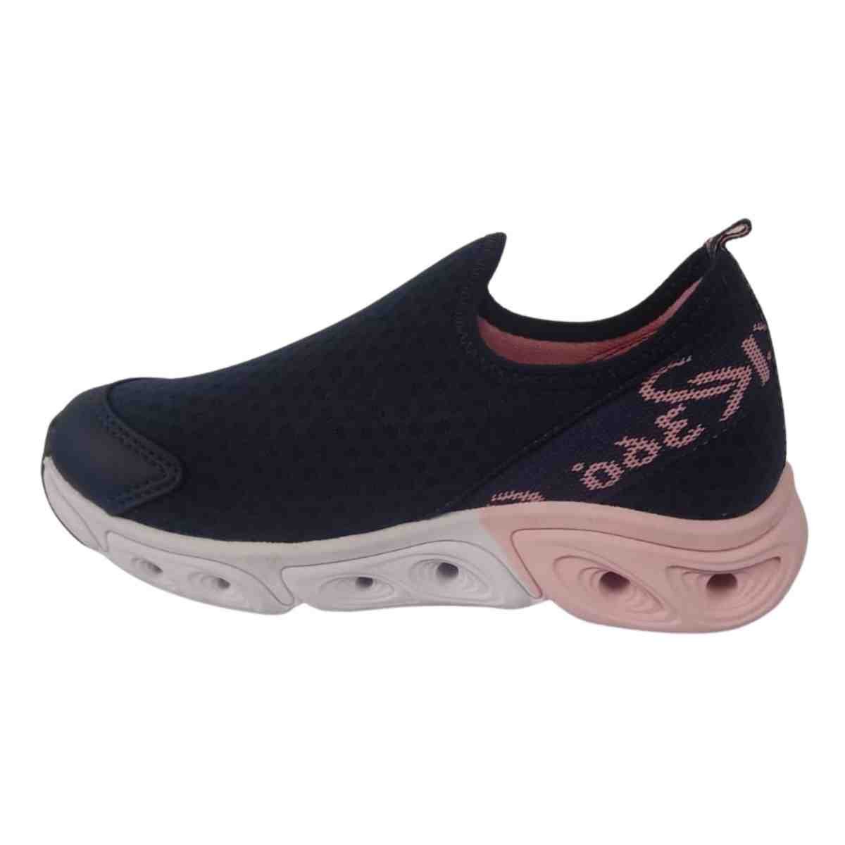 Tênis Running Infantil Kidy Marinho Rosa Azul Marinho 5