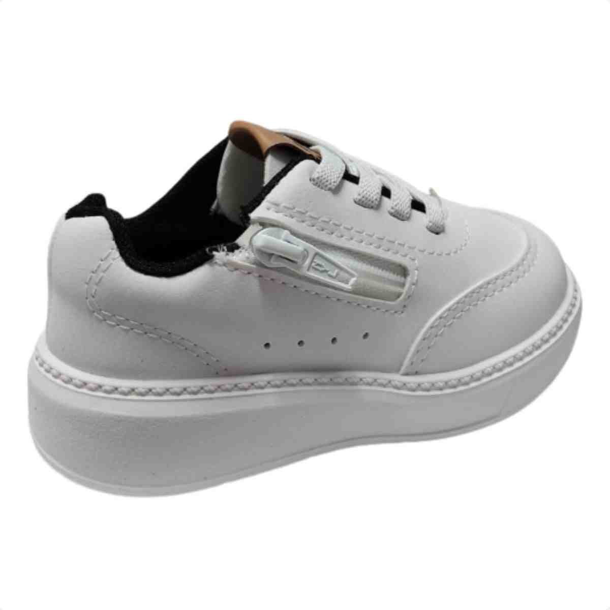 Tênis Casual Infantil Molekinho Branco Branco 3