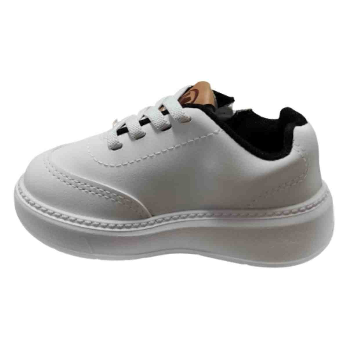 Tênis Casual Infantil Molekinho Branco Branco 5