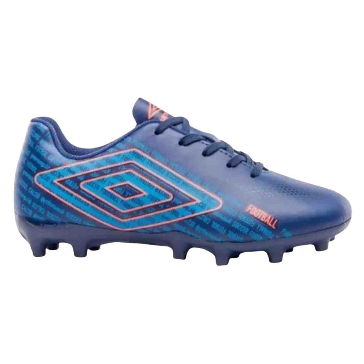Chuteira Campo Infantil Umbro Football  Azul Coral