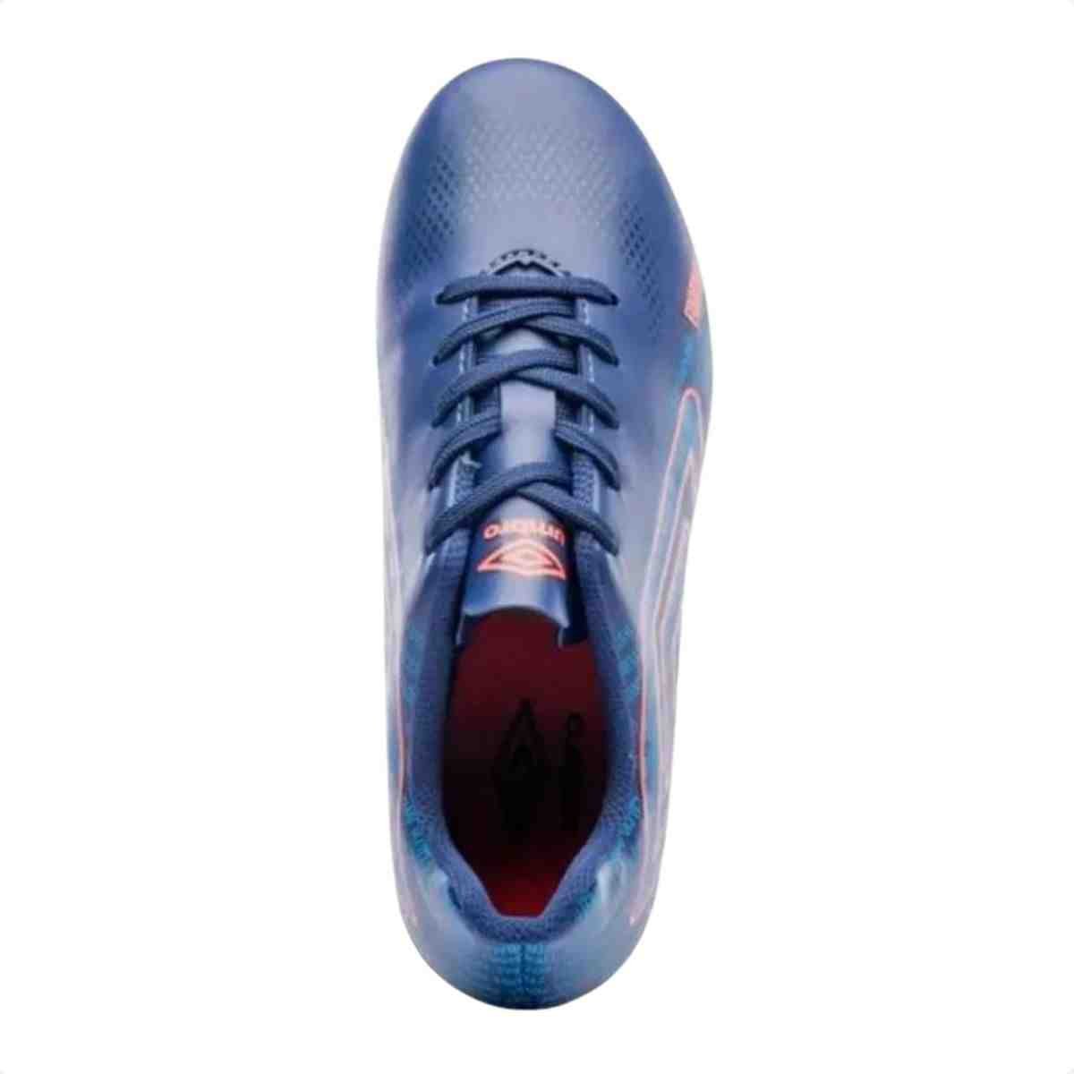 Chuteira Campo Infantil Umbro Football  Azul Coral Azul 3
