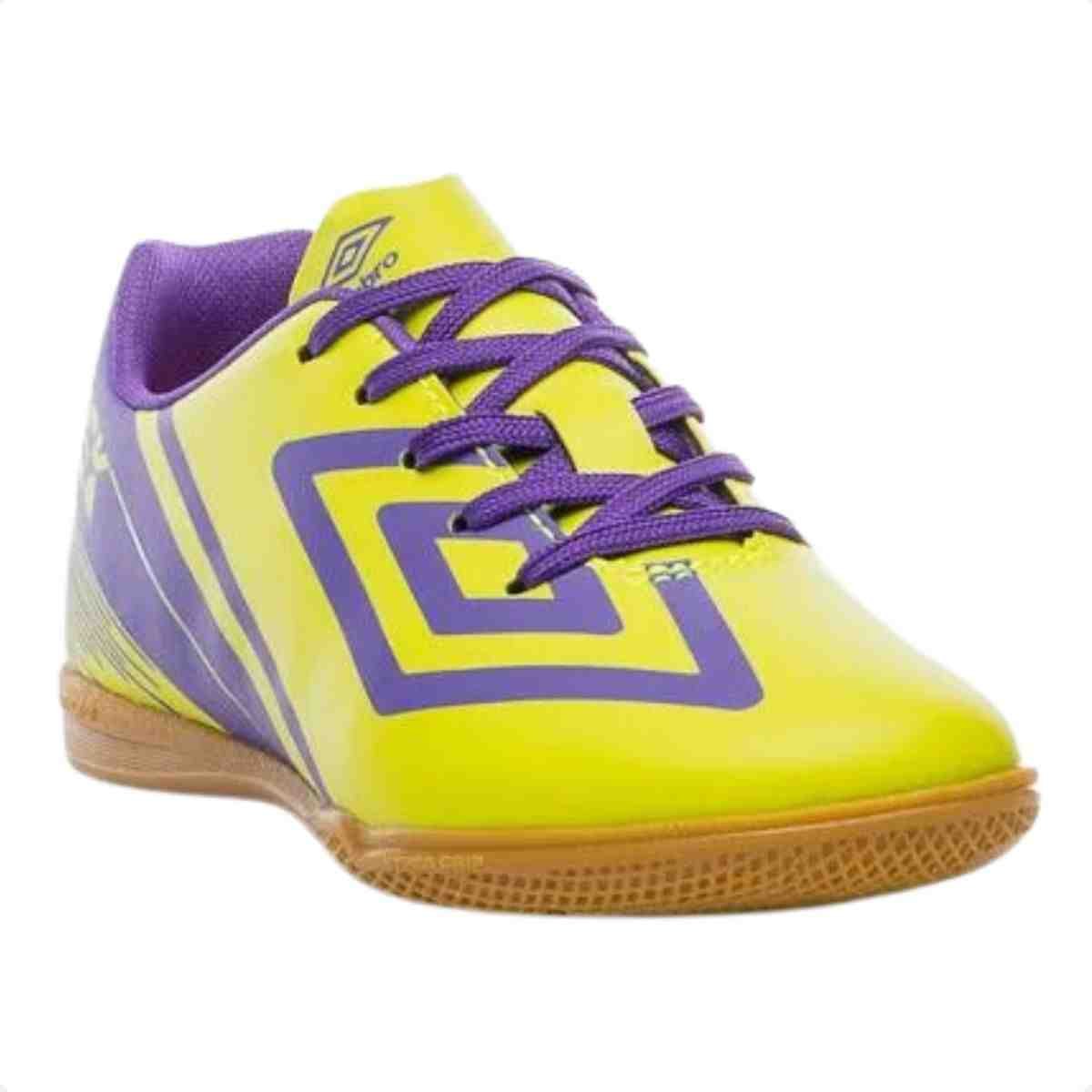 Chuteira Indoor Inf Umbro Kick Jr Amarelo Roxo Amarelo 2
