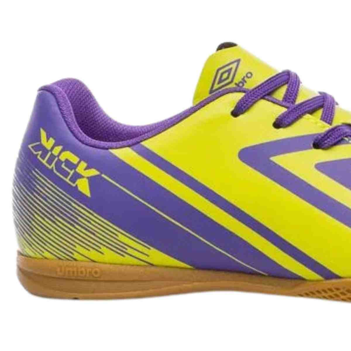 Chuteira Indoor Inf Umbro Kick Jr Amarelo Roxo Amarelo 5