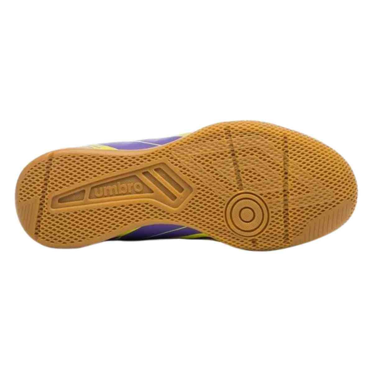 Chuteira Indoor Inf Umbro Kick Jr Amarelo Roxo Amarelo 7