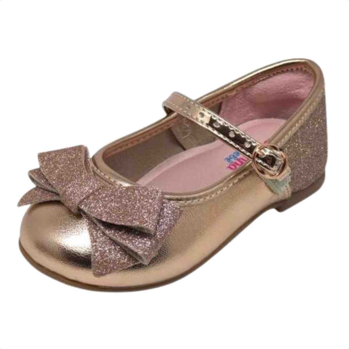 Sapatilha Infantil Molekinha Ouro Rosado Rose Gold 4