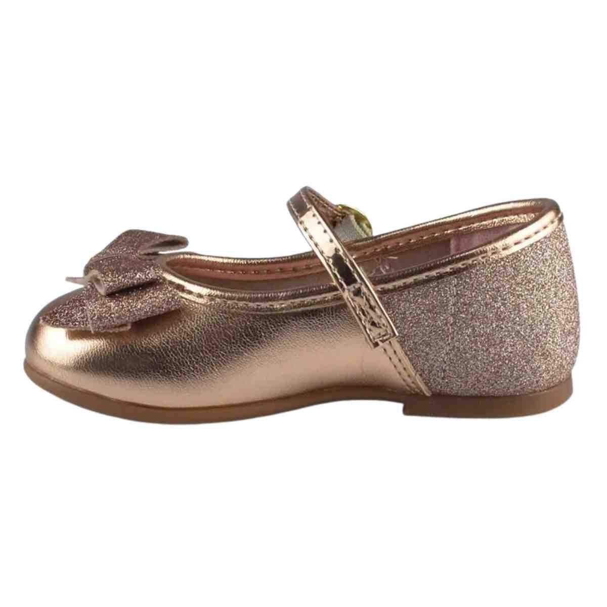 Sapatilha Infantil Molekinha Ouro Rosado Rose Gold 6