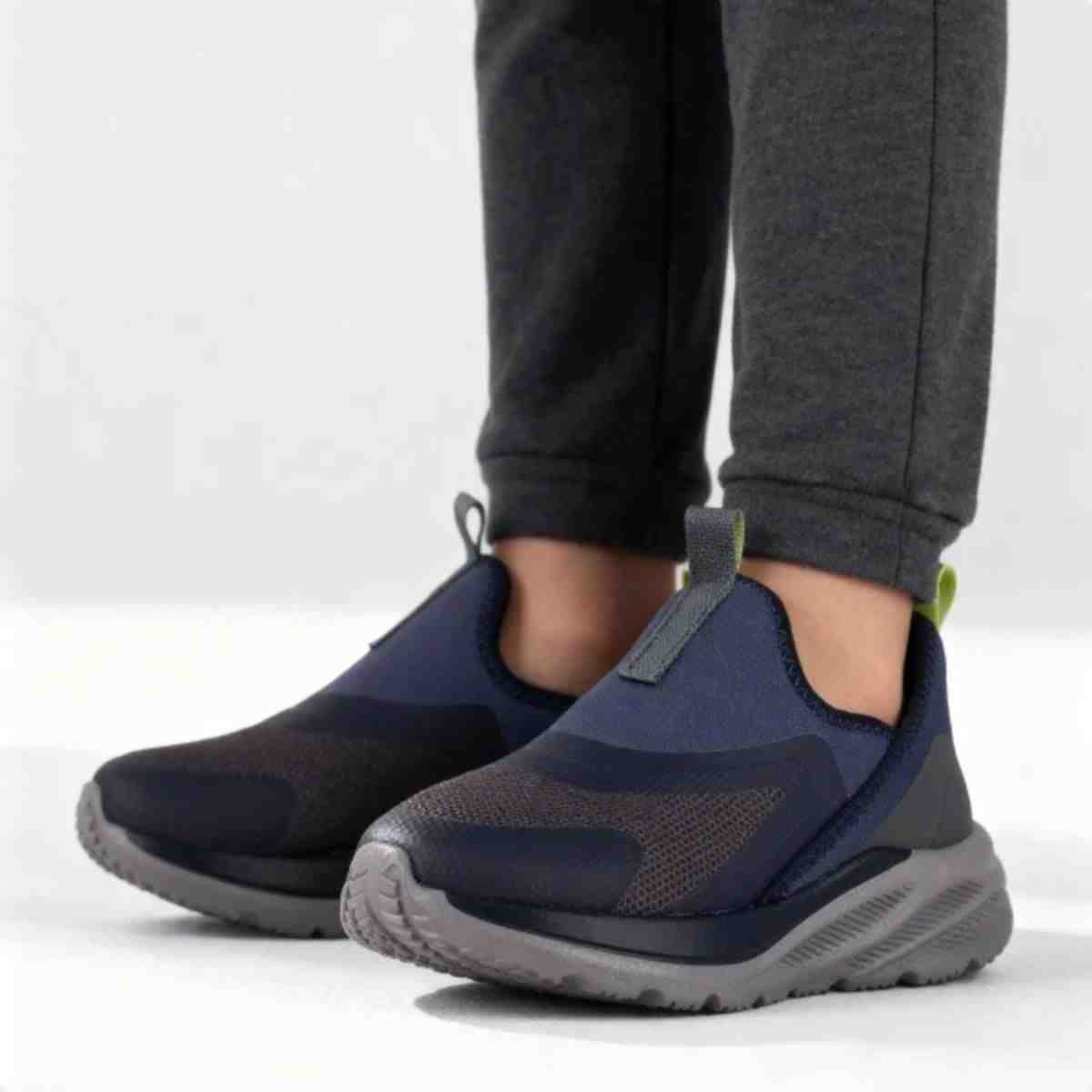 Tênis Running Infantil Klin Chumbo Grafite Azul 2