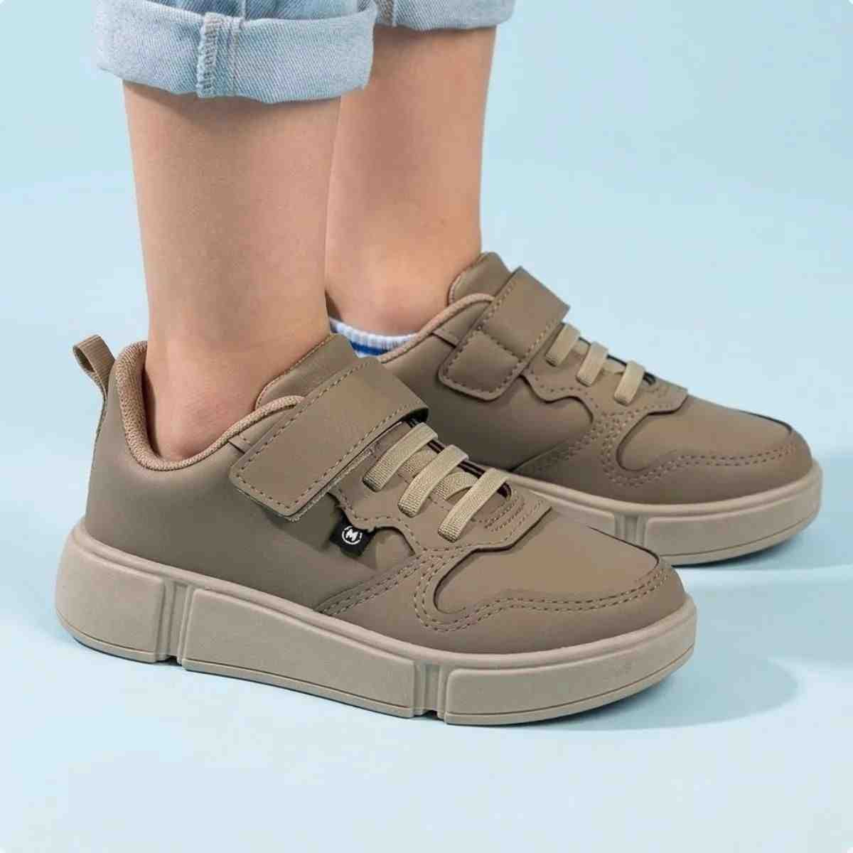 Tênis Casual Infantil Molekinho  Taupe Marrom 2