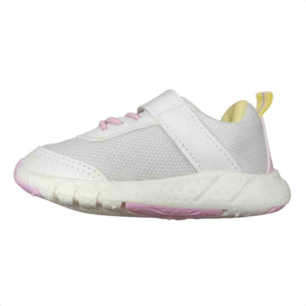 Tênis Running Infantil Kidy  Branco Rosa Branco 3