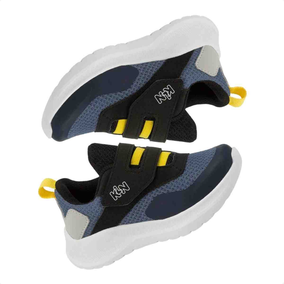 Tênis Running Infantil Klin  Chumbo Preto Gelo Azul 3