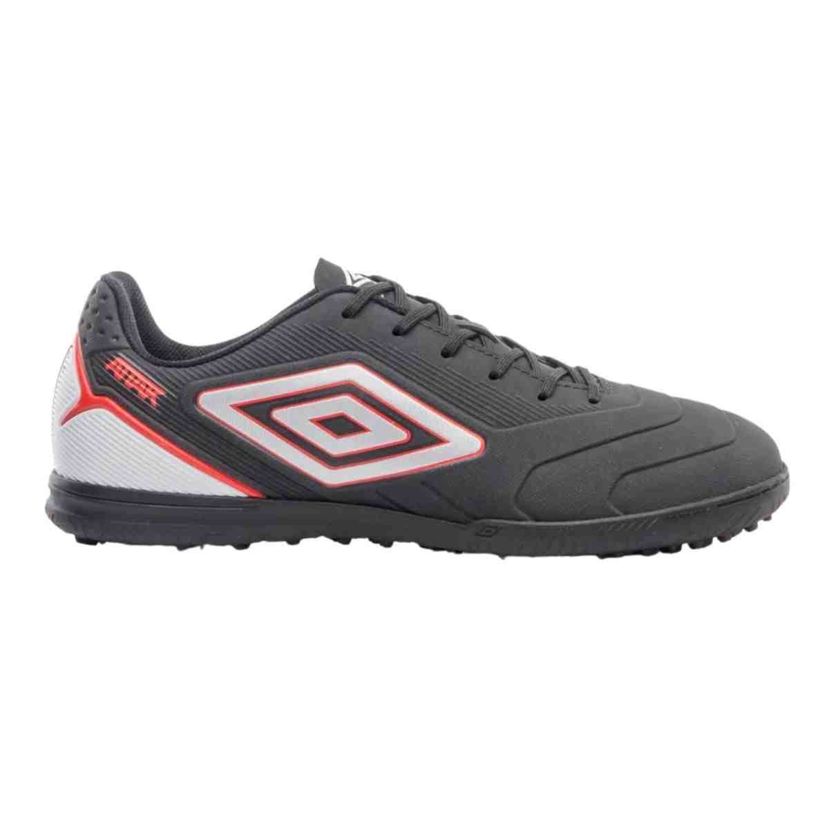 Chuteira Society Masculina Umbro Attak Iii Preta E Vermelha