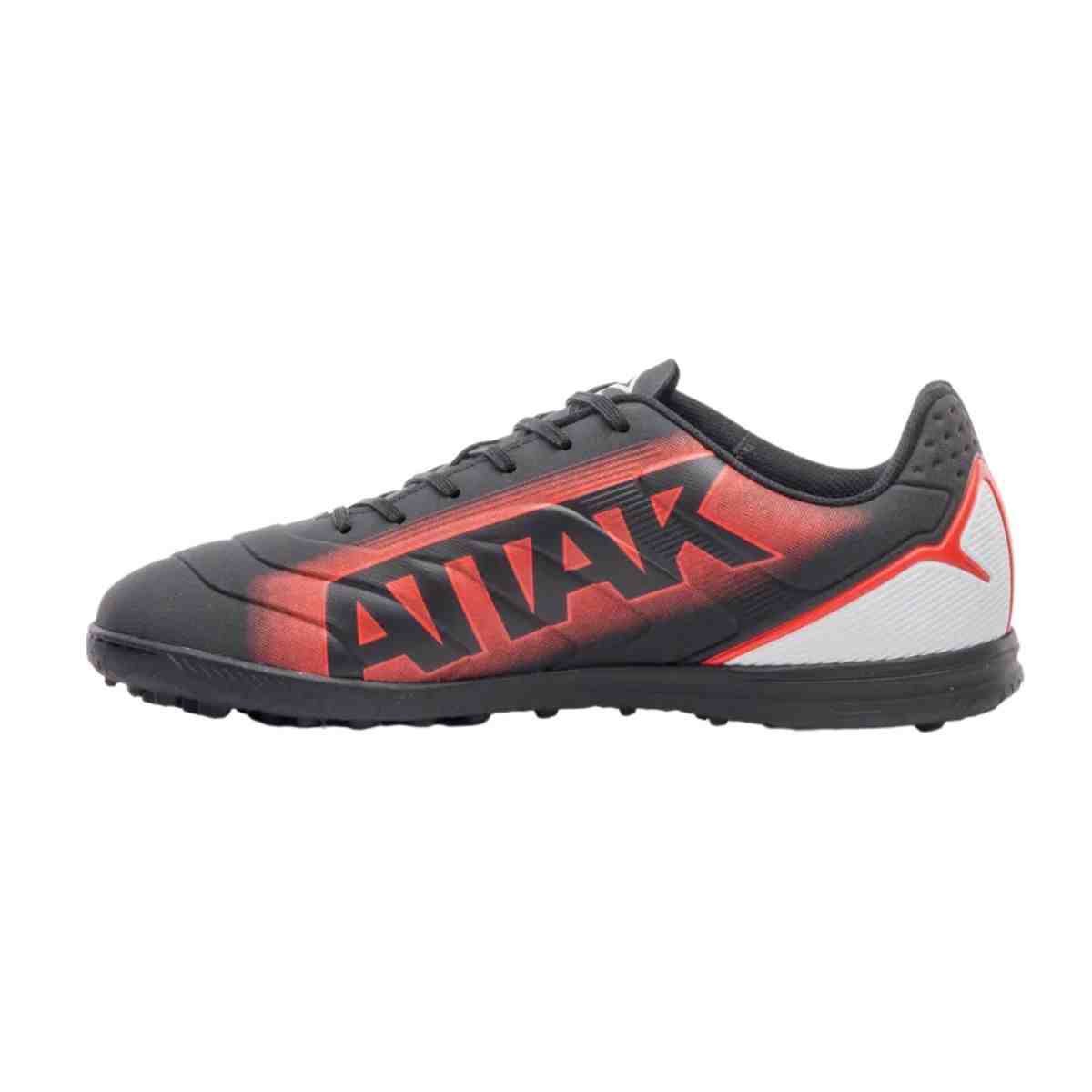 Chuteira Society Masculina Umbro Attak Iii Preta E Vermelha Preto 6