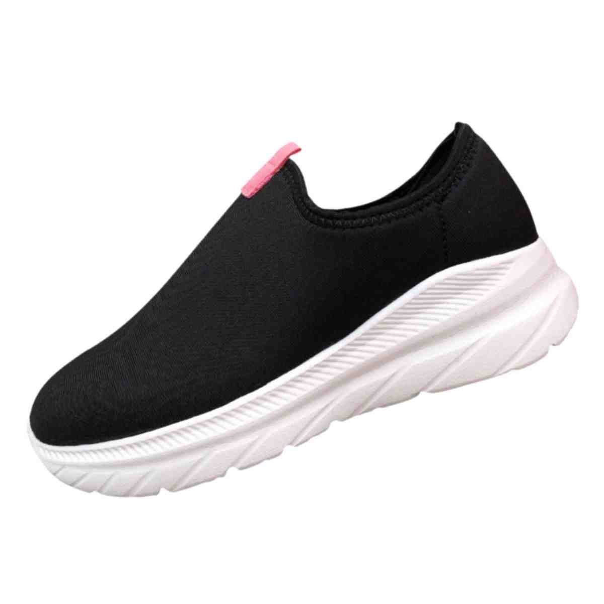 Tênis Slip On Infantil Molekinha Preto Rosa Preto 6