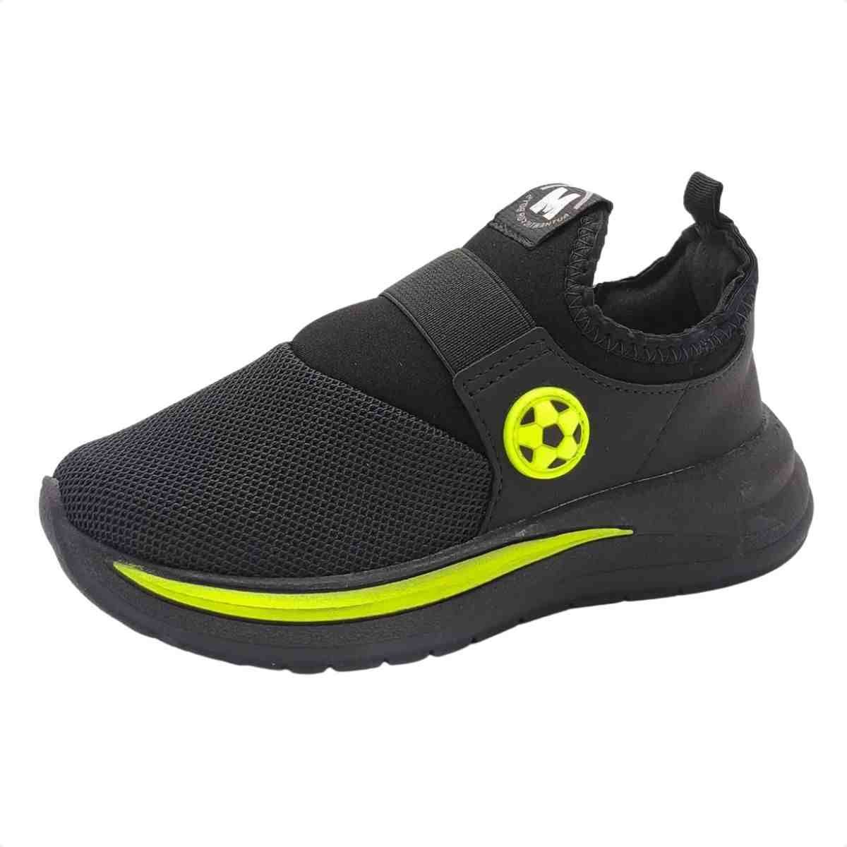 Tênis Casual Infantil Molekinho Preto Verde Preto 4