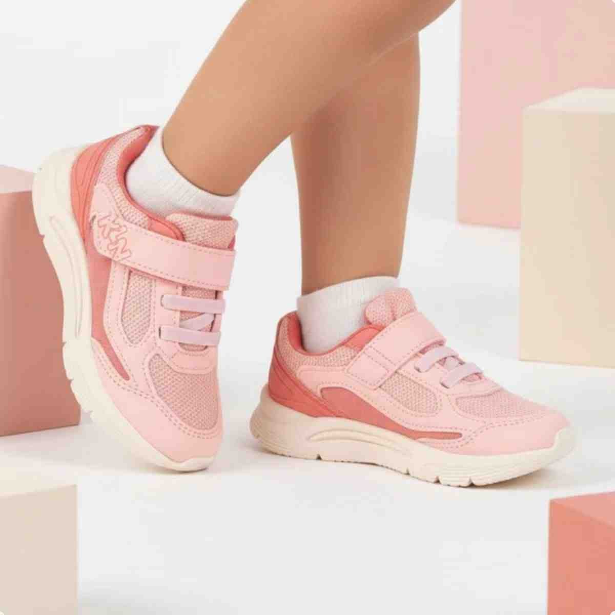 Tênis Running Infantil Klin Rosa Flor Coral Candy Rosa 2