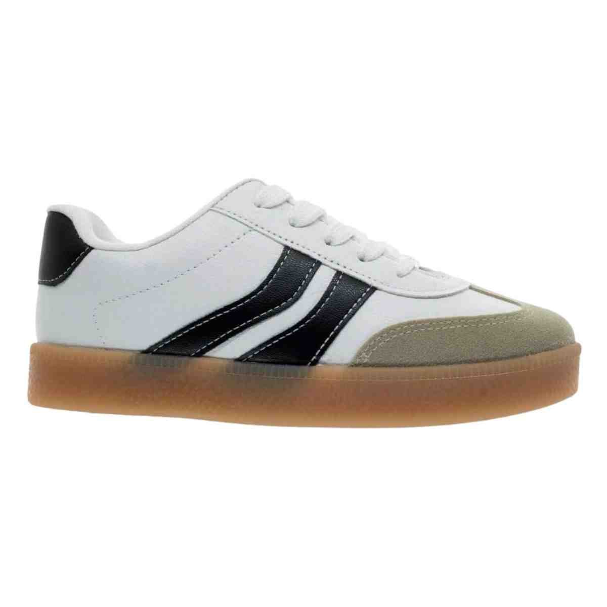 Tênis Casual Infantil Molekinha Branco Off Preto