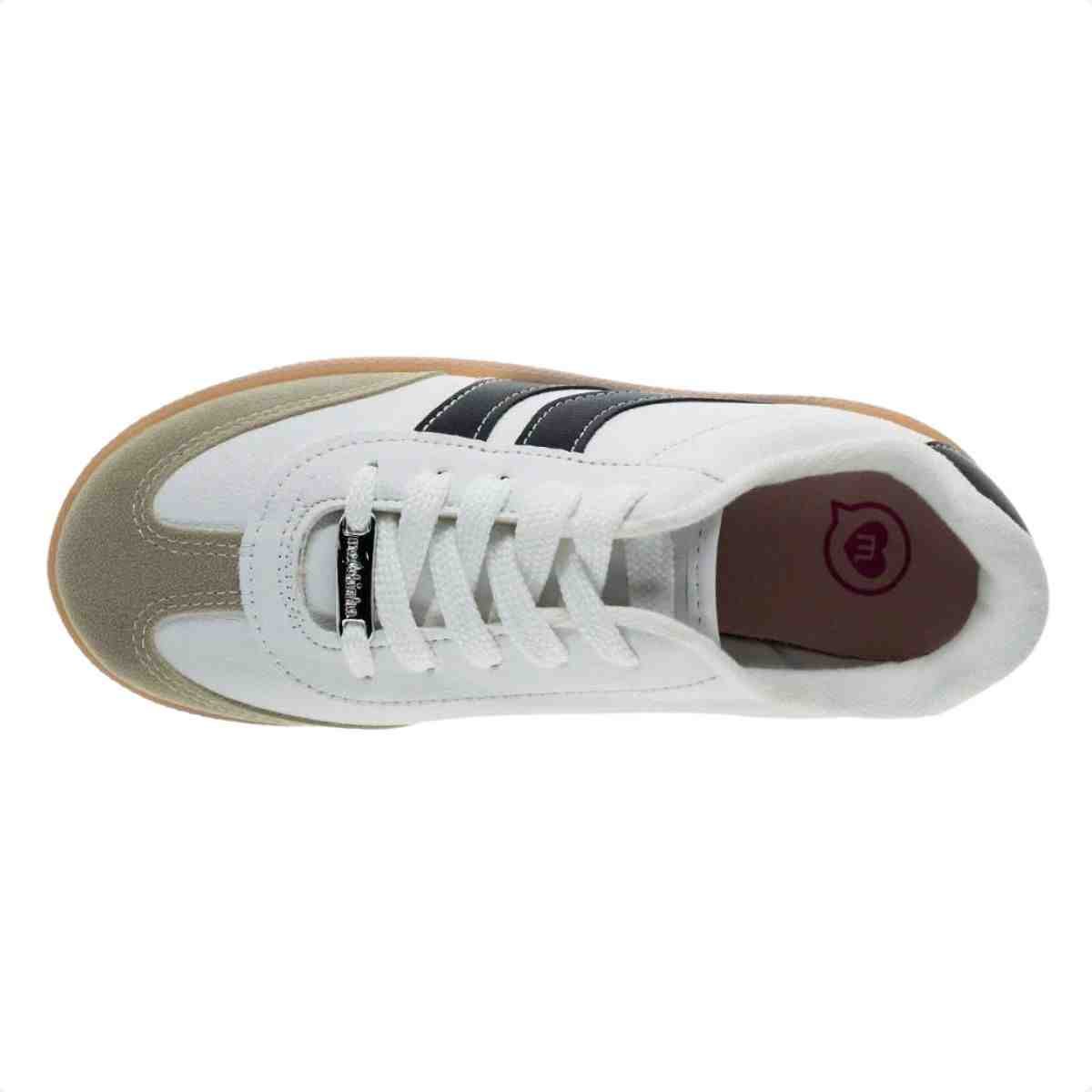 Tênis Casual Infantil Molekinha Branco Off Preto Branco 3