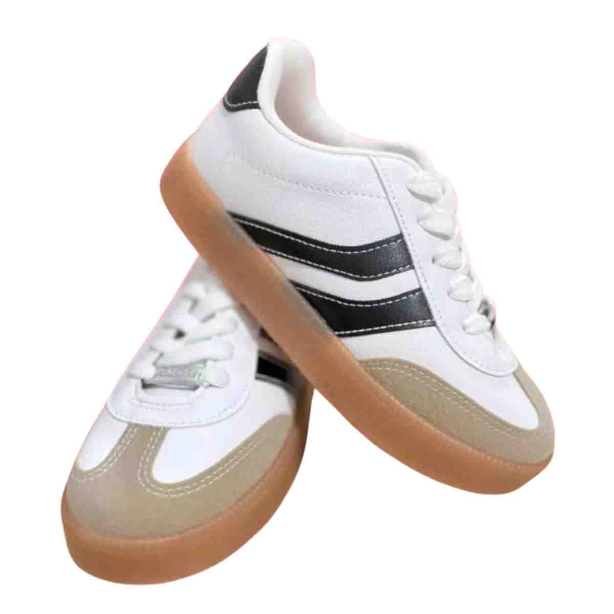Tênis Casual Infantil Molekinha Branco Off Preto Branco 6
