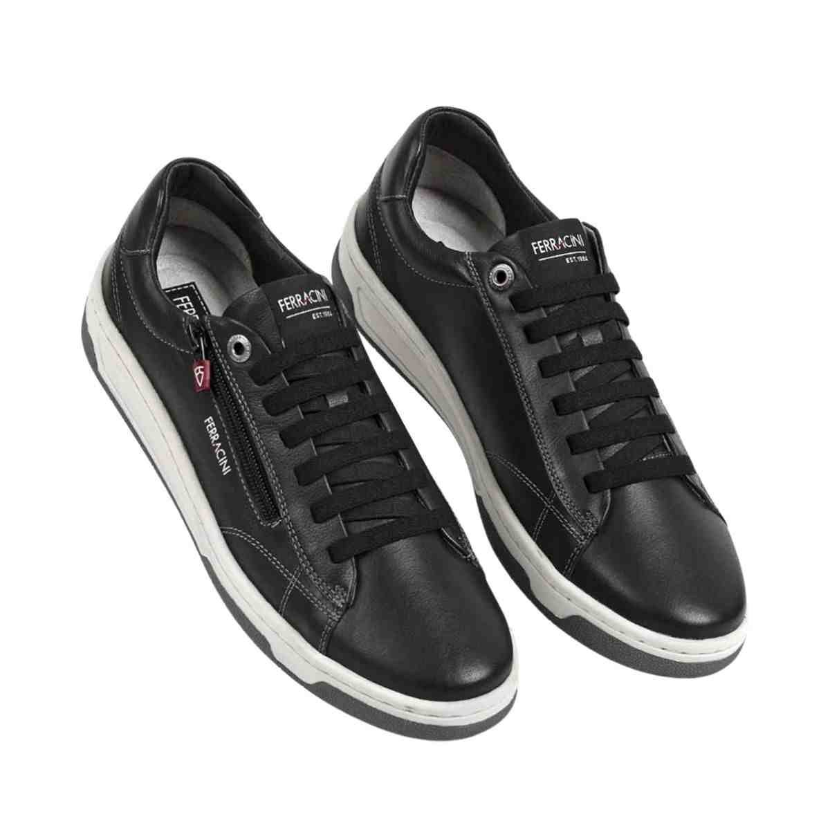Sapatênis Masculino Ferracini Vox Em Couro Preto Preto 3