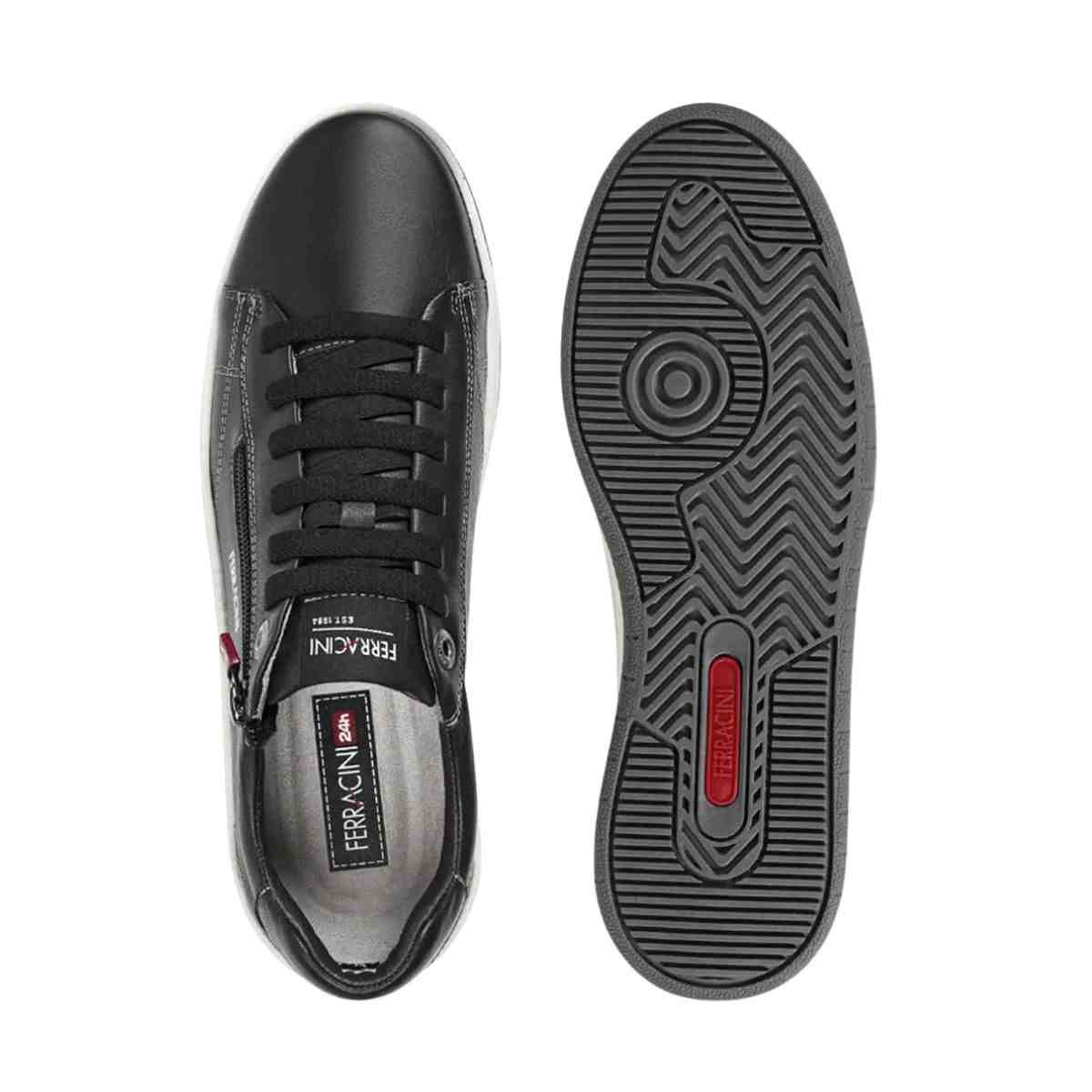 Sapatênis Masculino Ferracini Vox Em Couro Preto Preto 6