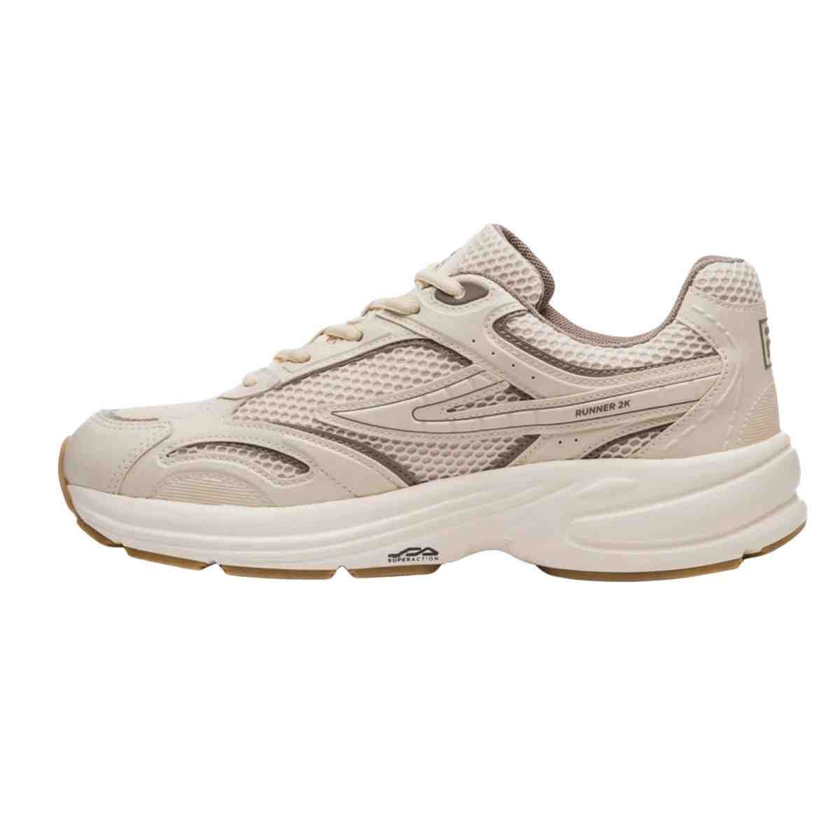 Tênis Corrida Feminino Fila Runner 2k Bege Bege 5