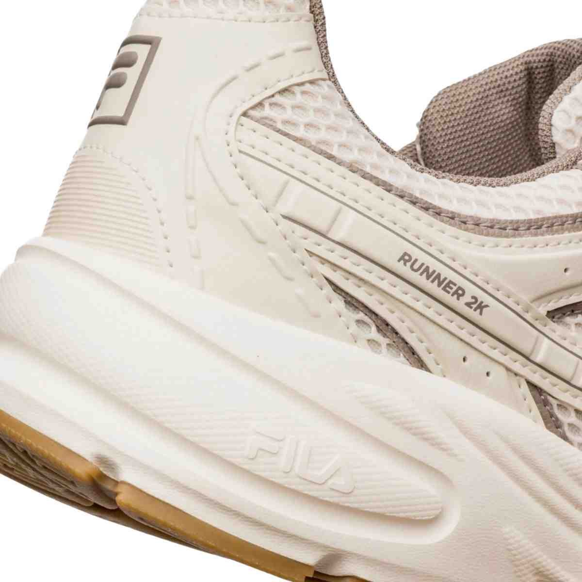 Tênis Corrida Feminino Fila Runner 2k Bege Bege 6