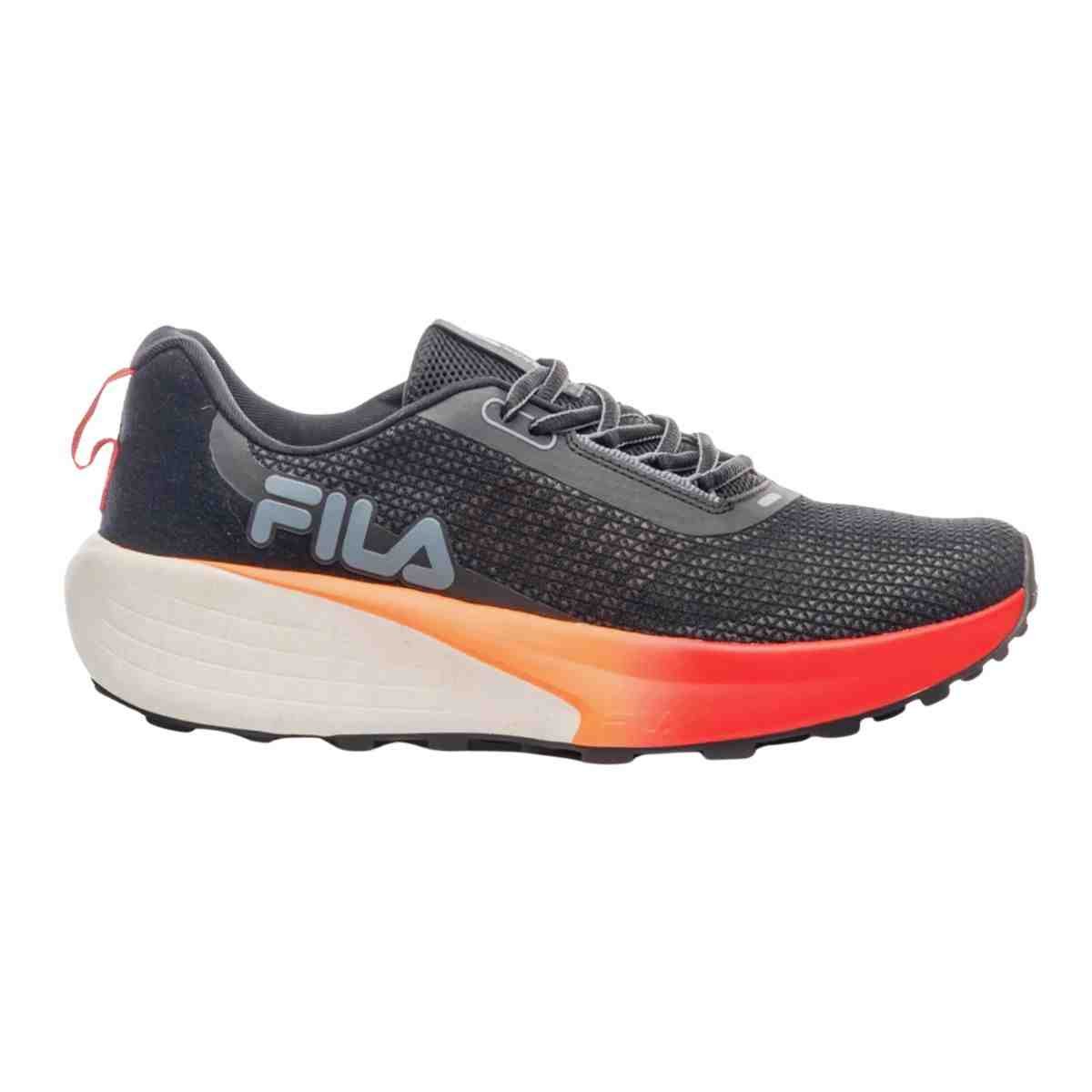 Tênis Corrida Masculino Fila Skywind Preto E Laranja