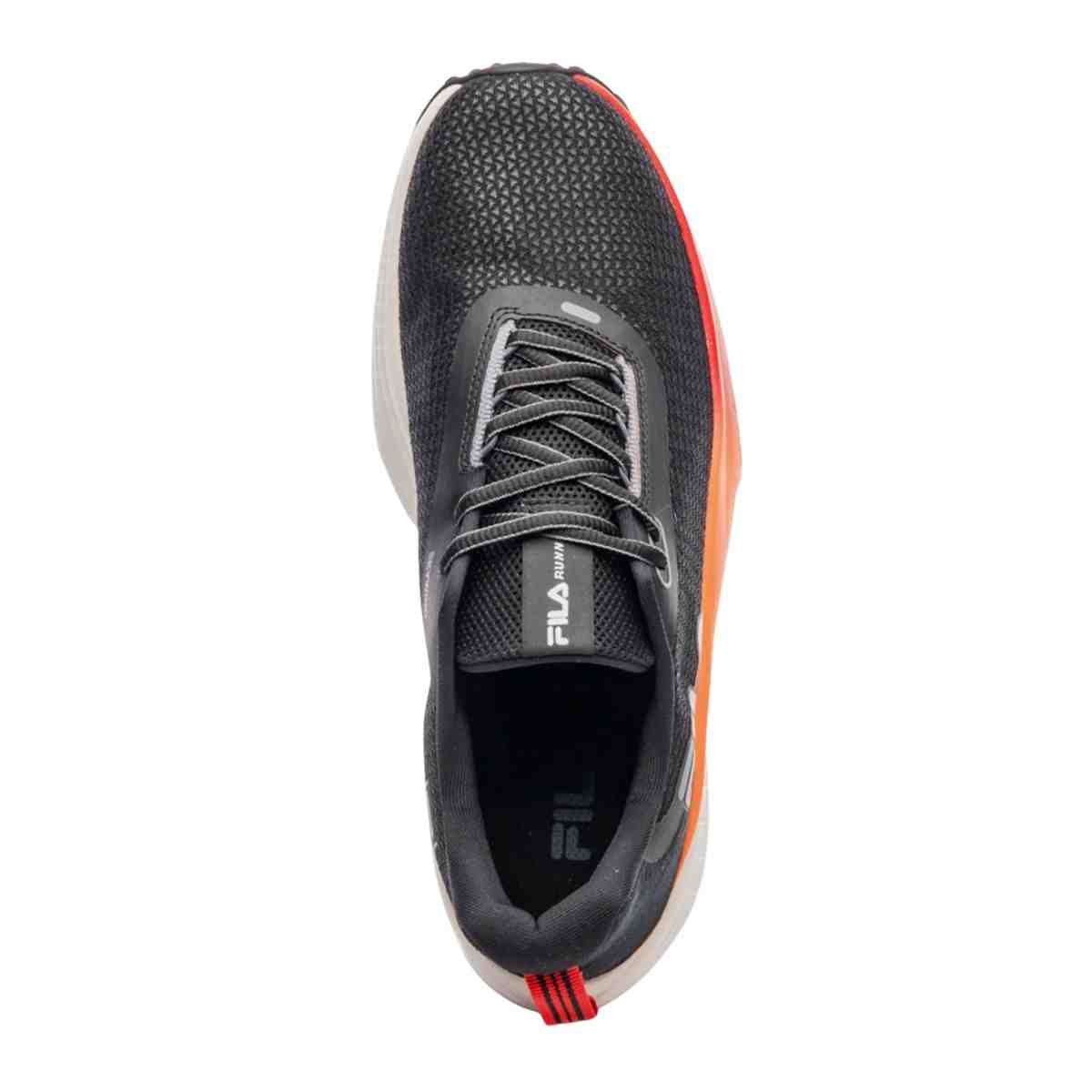 Tênis Corrida Masculino Fila Skywind Preto E Laranja Preto 3