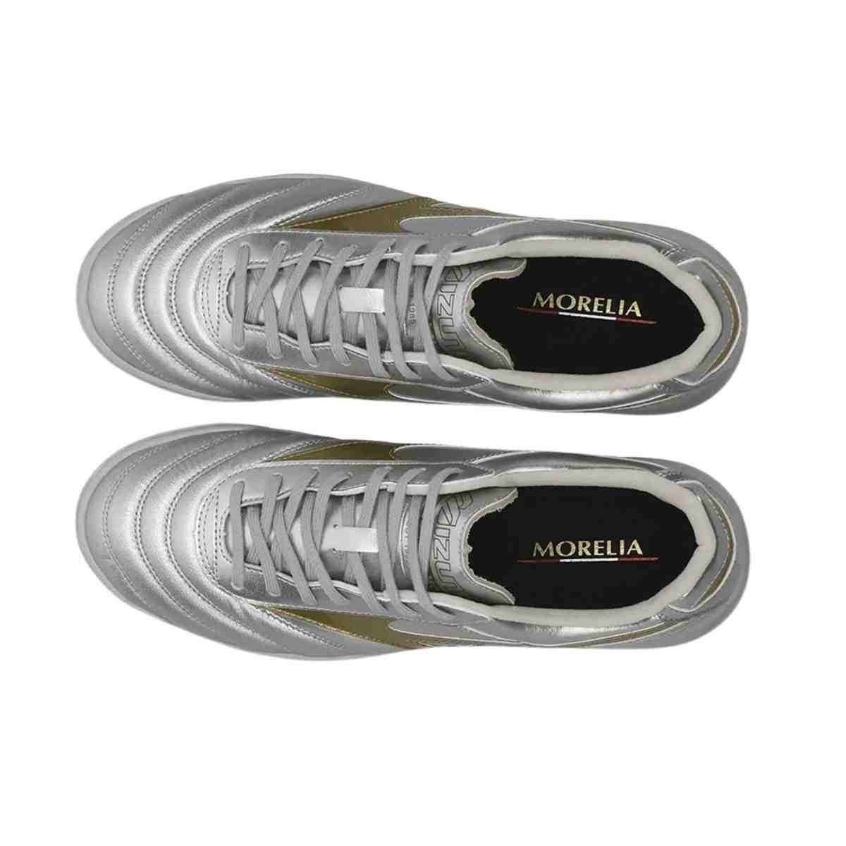Chuteira Society Masculina Mizuno Morelia Ii Pro Prata Prata 2