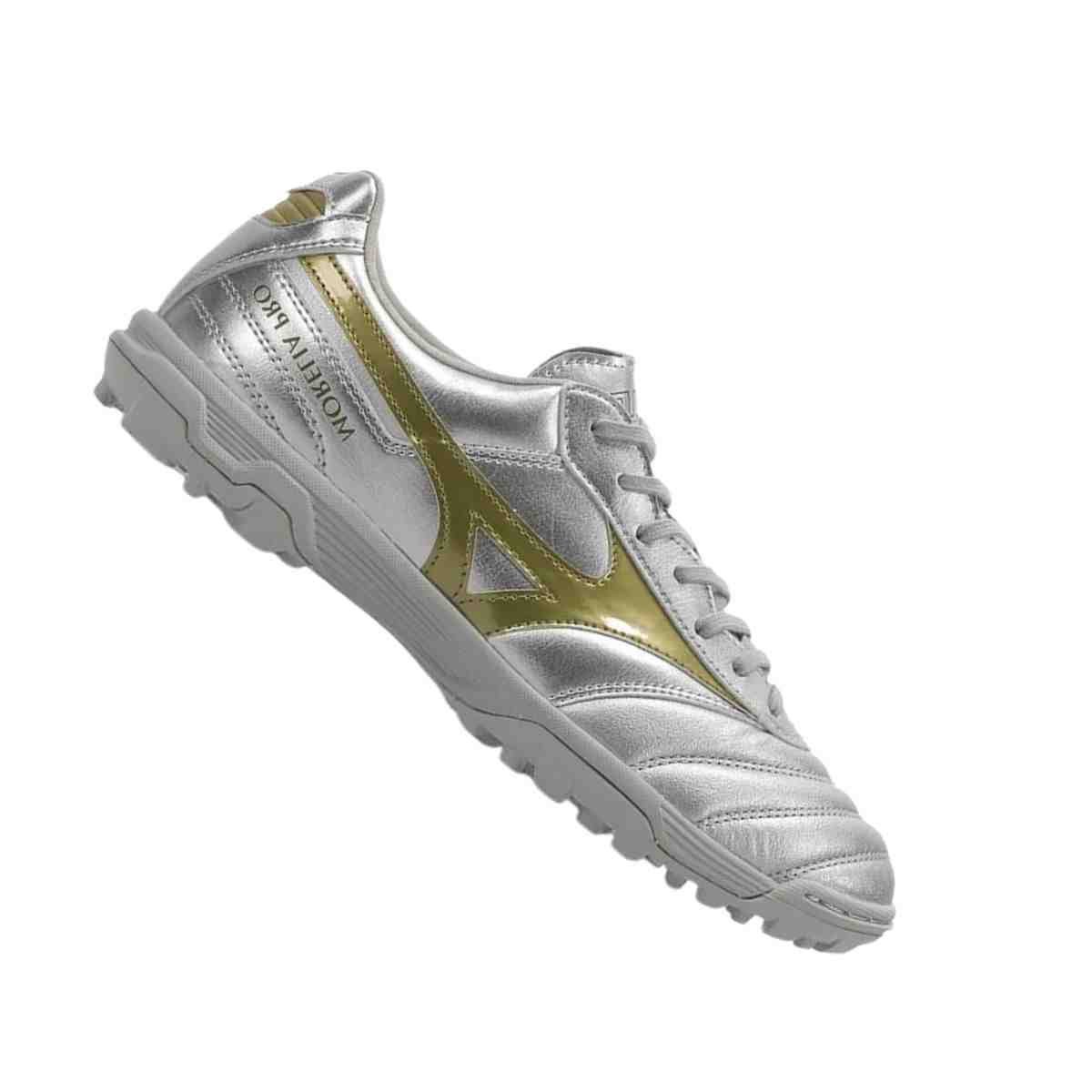Chuteira Society Masculina Mizuno Morelia Ii Pro Prata Prata 7
