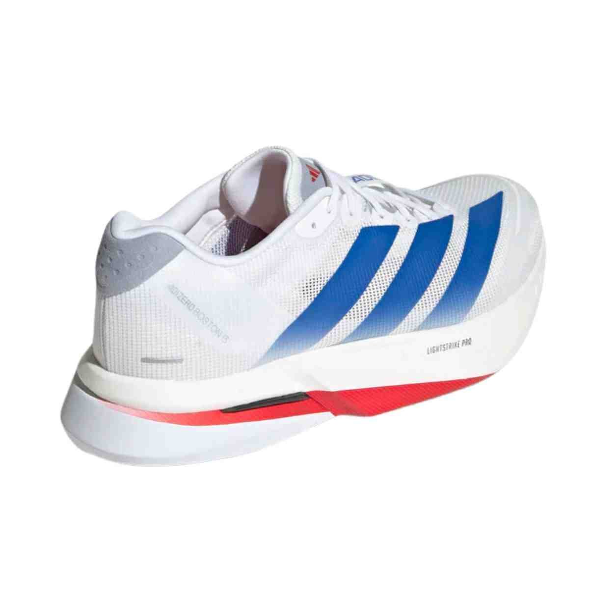 Tênis Corrida Masculino Adidas Adizero Boston 13 Branco E Azul Branco 7