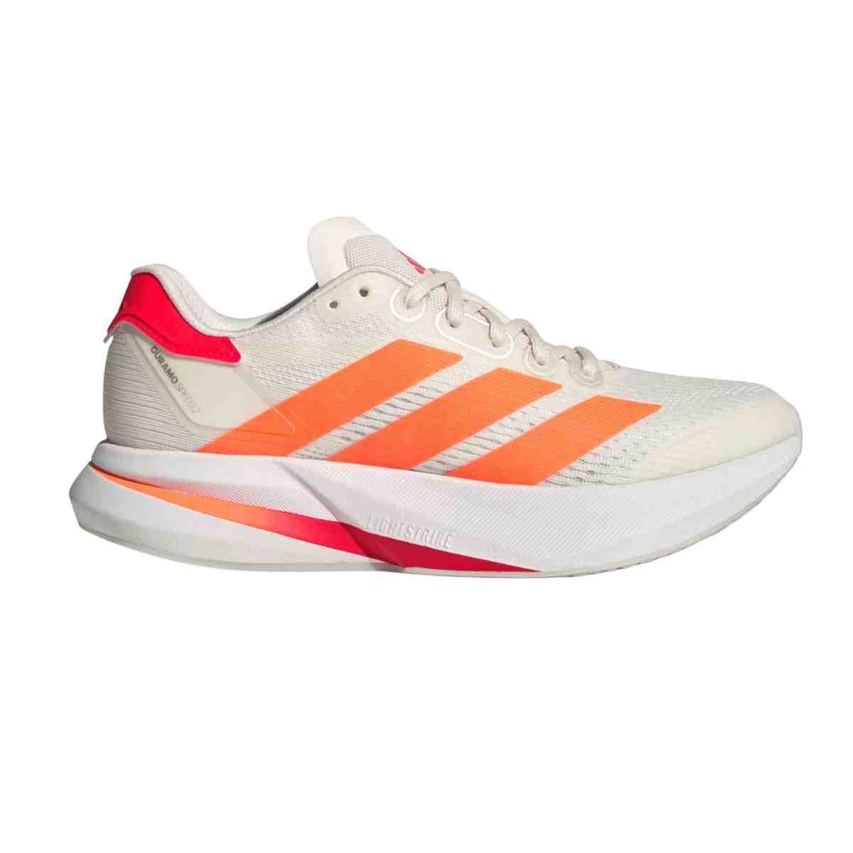 Tênis Corrida Feminino Adidas Duramo Speed 2 Branco E Laranja