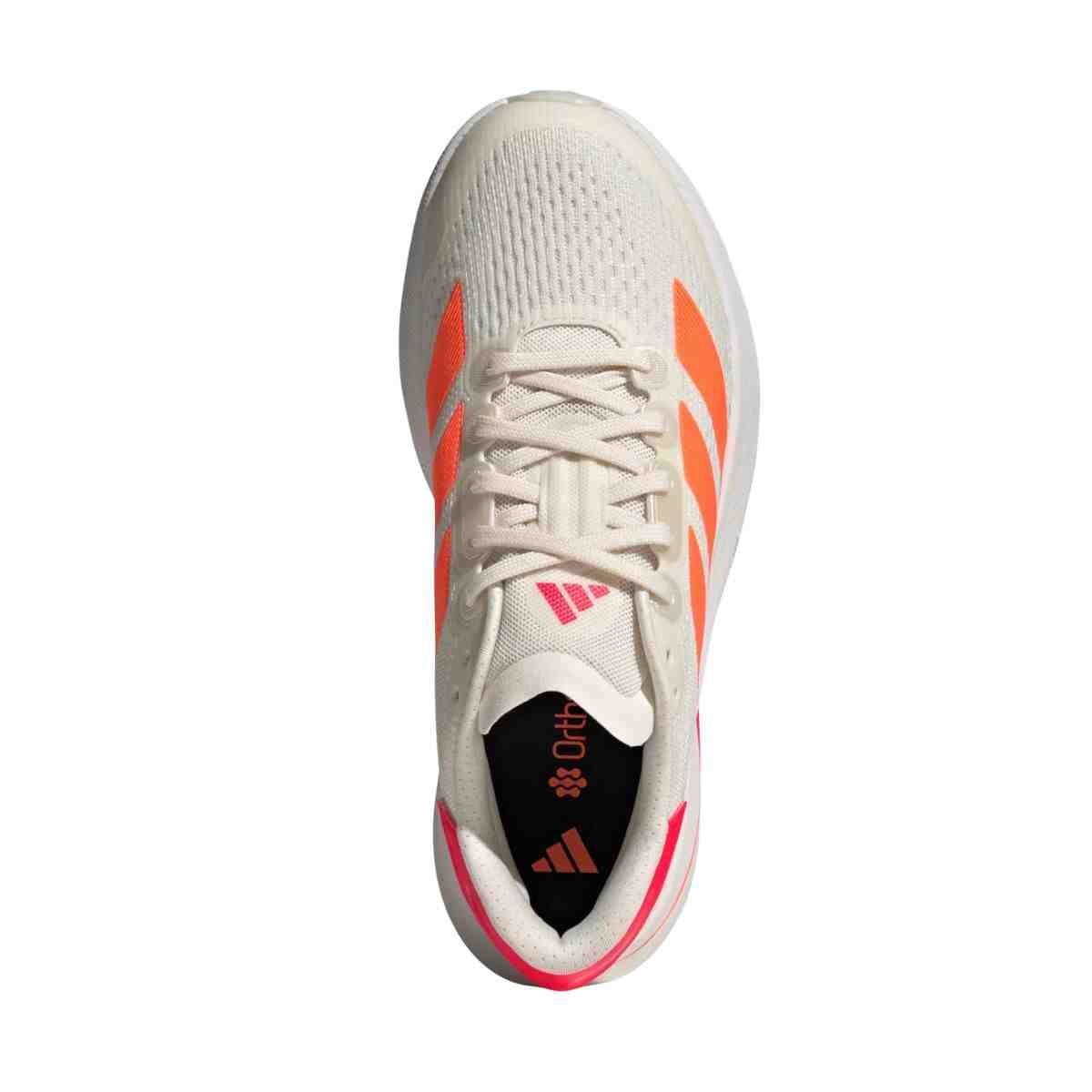 Tênis Corrida Feminino Adidas Duramo Speed 2 Branco E Laranja Bege 3