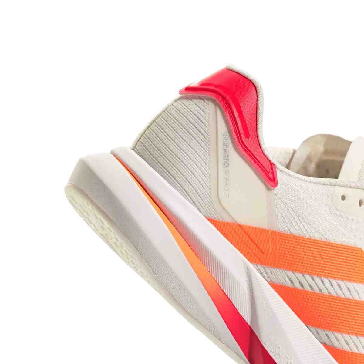 Tênis Corrida Feminino Adidas Duramo Speed 2 Branco E Laranja Bege 5