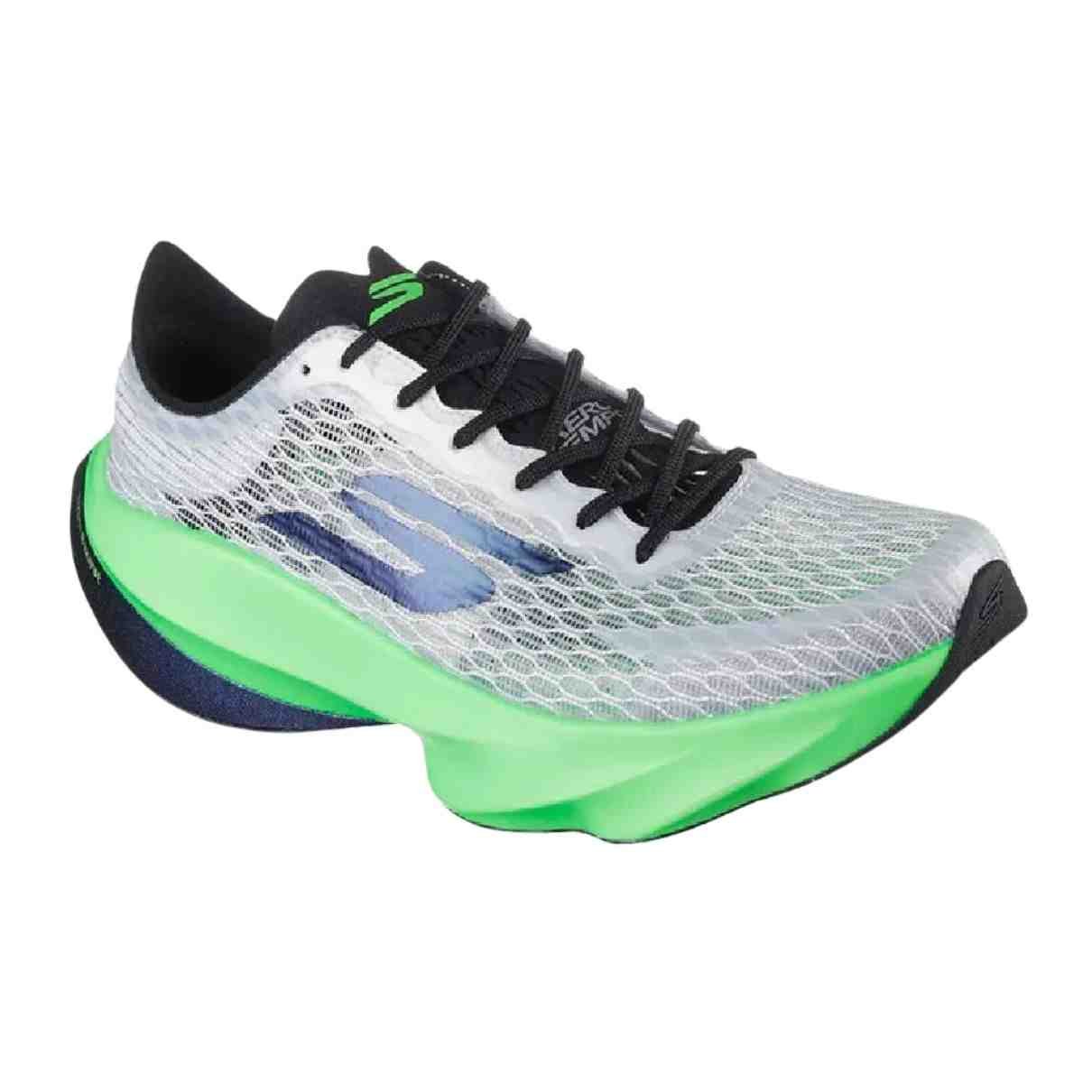 Tênis Corrida Masculinbo Skechers Skx Aero Tempo Branco E Verde Branco 2