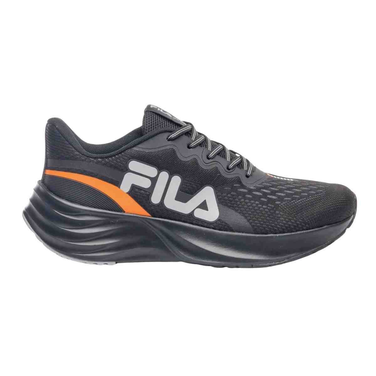 Tênis Corrida Masculino Fila Comet 2 Preto E Laranja