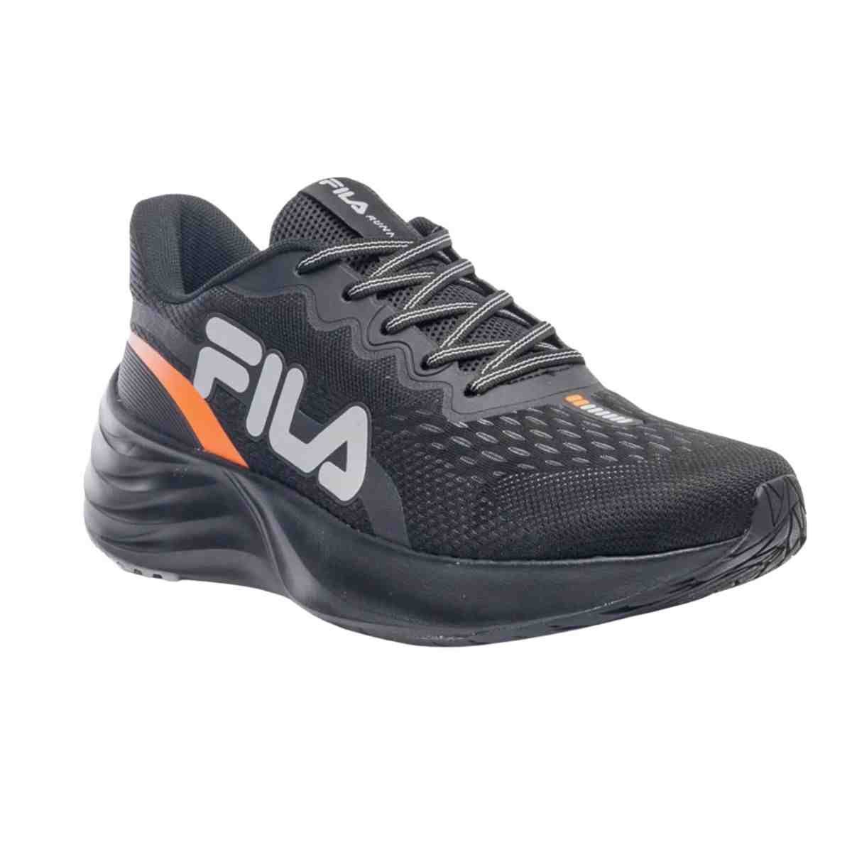 Tênis Corrida Masculino Fila Comet 2 Preto E Laranja Preto 2