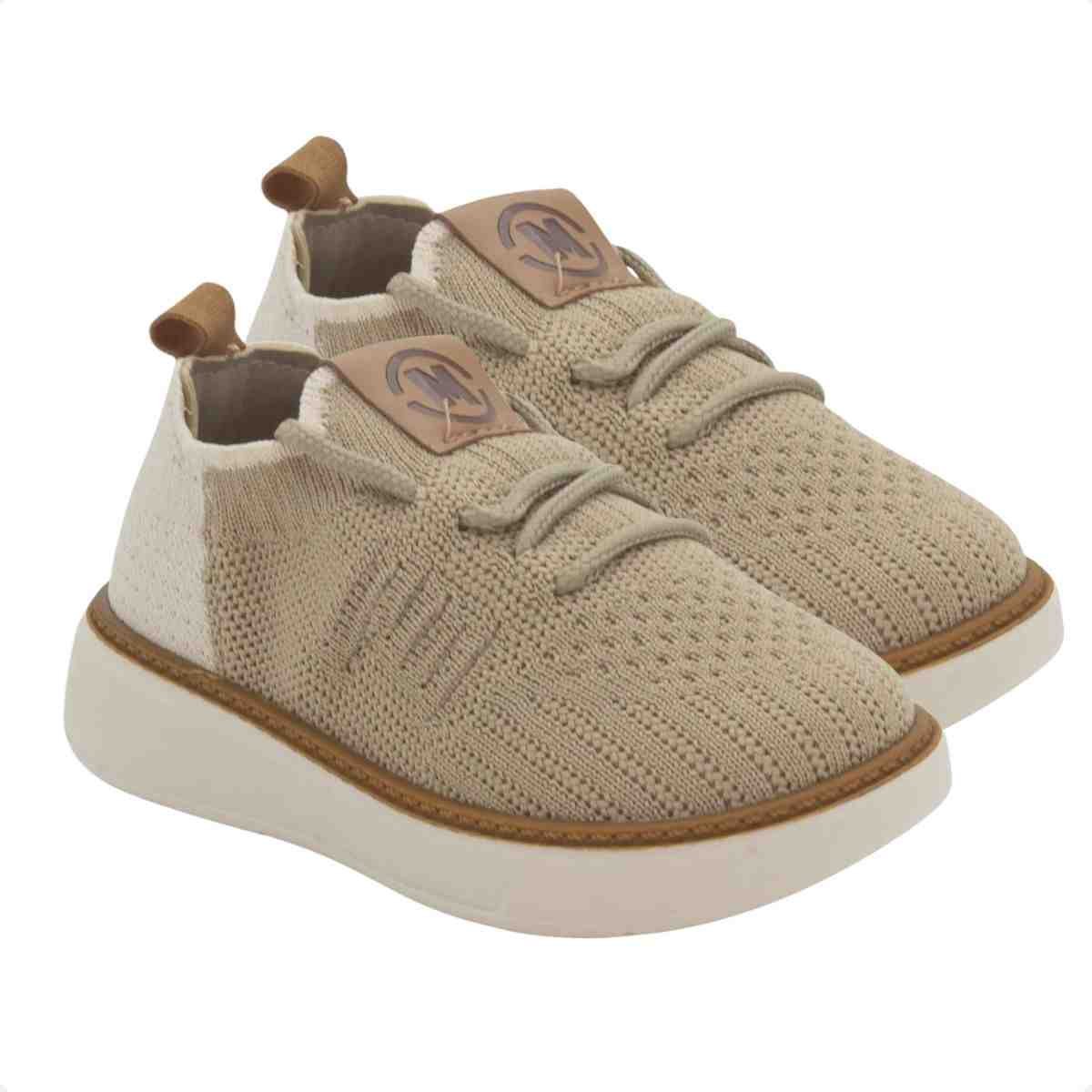 Tênis Casual Infantil Molekinho Areia Bege 2