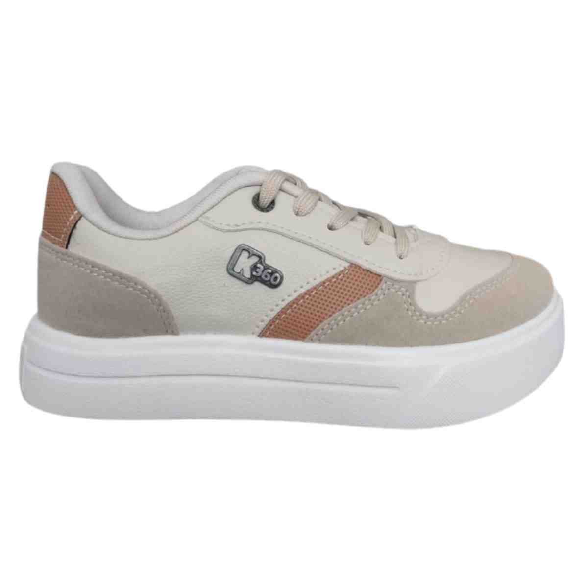 Tênis Casual Infantil Kidy Natural Taupe