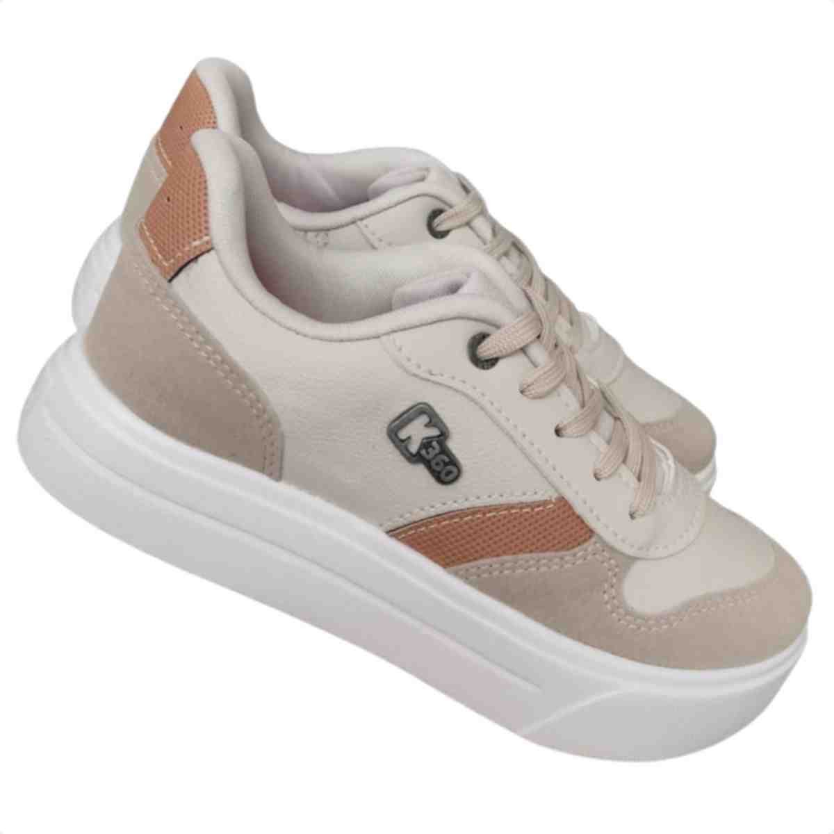 Tênis Casual Infantil Kidy Natural Taupe Bege 3